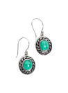 boucle oreille pierre verte