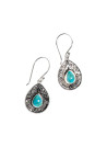 Boucles d'oreilles argent massif et pierre naturelle