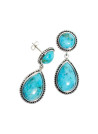 Boucles d'oreilles argent massif et pierre naturelle
