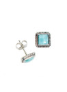 Boucles d'oreilles argent massif et pierre naturelle