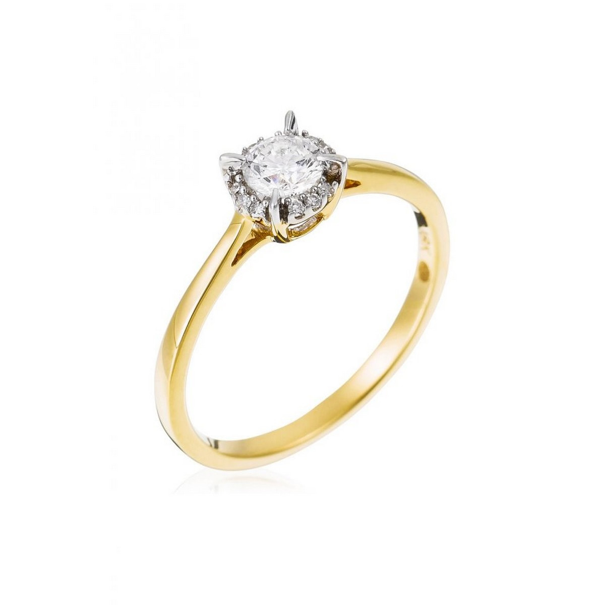 Bague "Amoureuse" Or jaune et Diamants