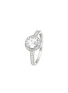 Bague Or Blanc Diamant et Topaze