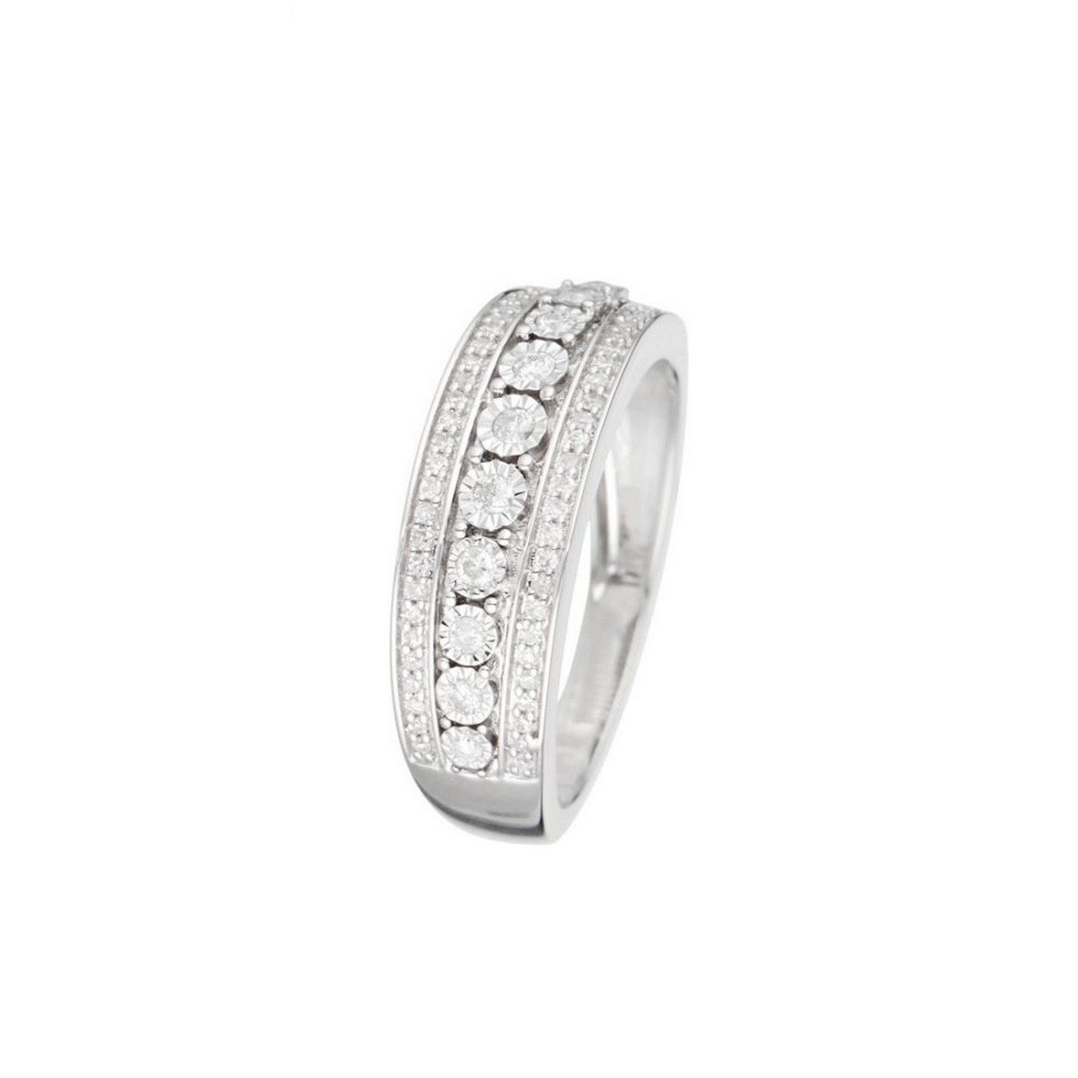 Bague Or Blanc et Diamant Bague " Valentine" Or blanc et Diamant
