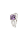 Bague Or Blanc Diamant et Améthyste