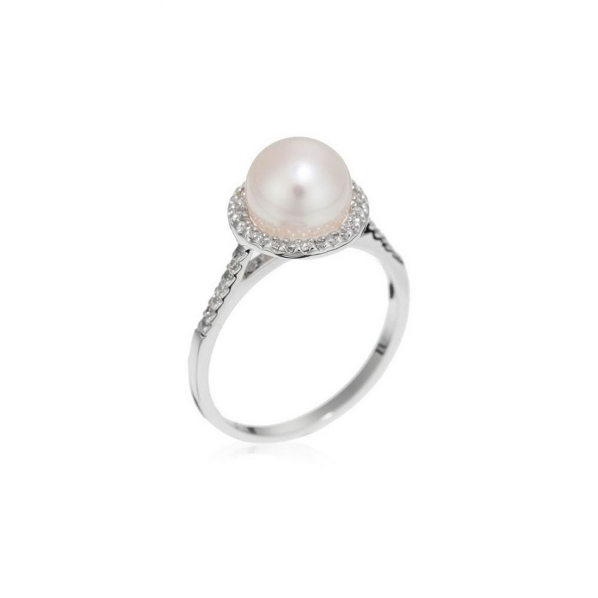 Bague "Perle enchantée" Or blanc et Diamants