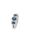 Bague Or Blanc Diamant et Saphir