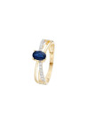 Bague Or Jaune Diamant et Saphir