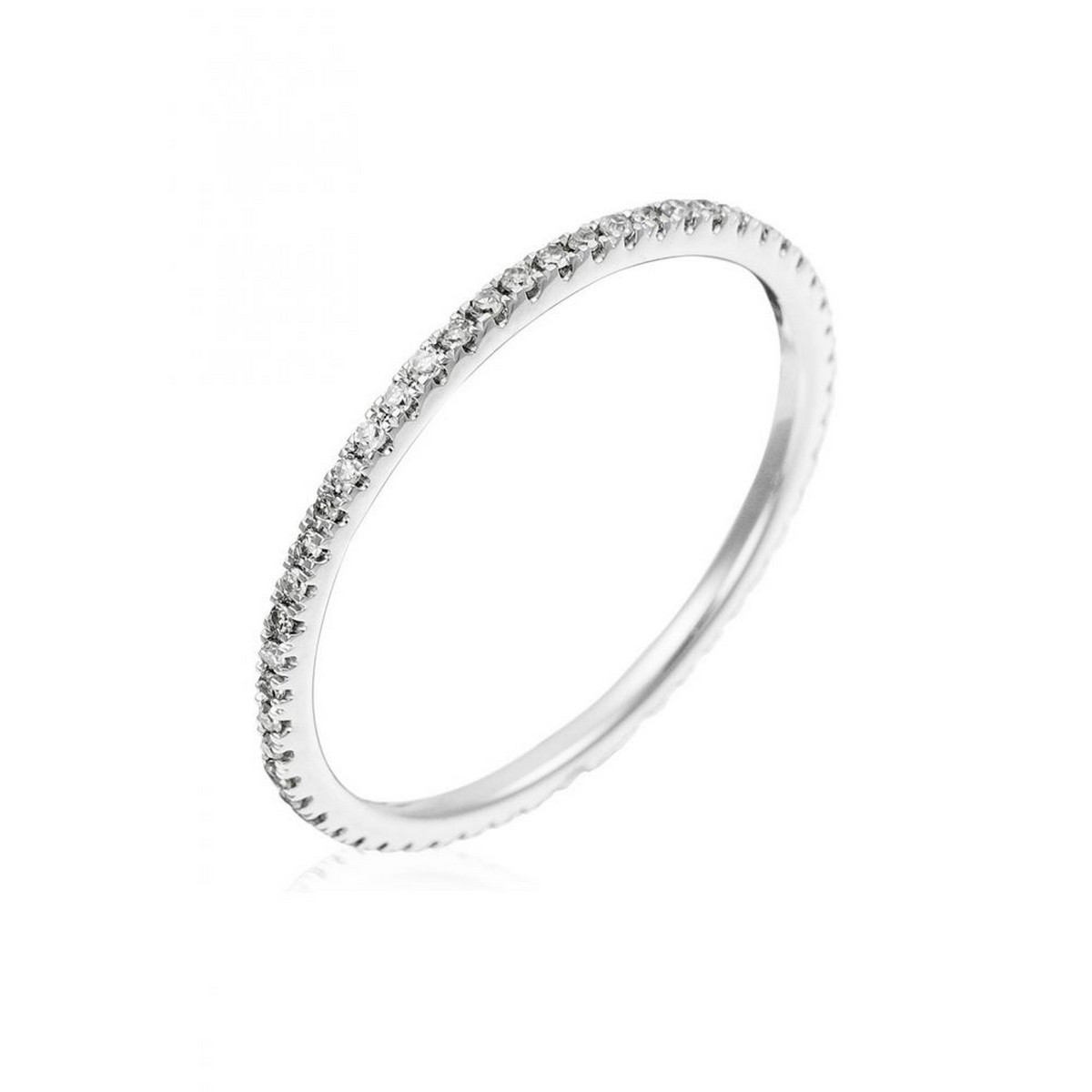 Bague Or Blanc et Diamant Bague "Athéna Antique" Or blanc et Diamant