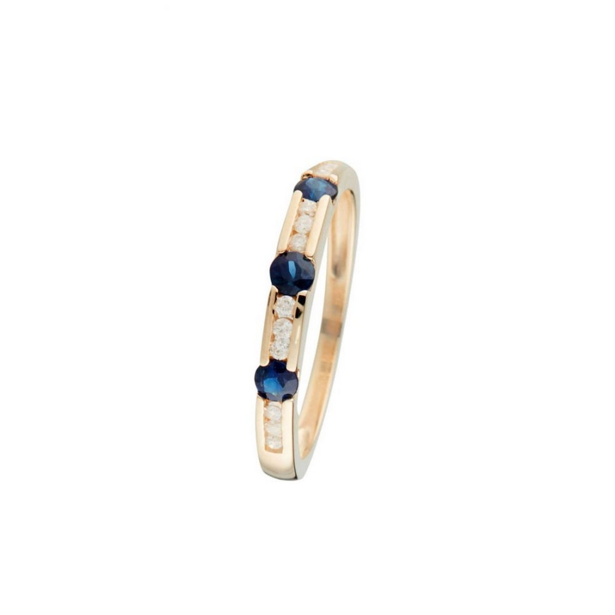 Bague Or Jaune Diamant et Saphir Bague "Mireille" Or jaune et Saphir