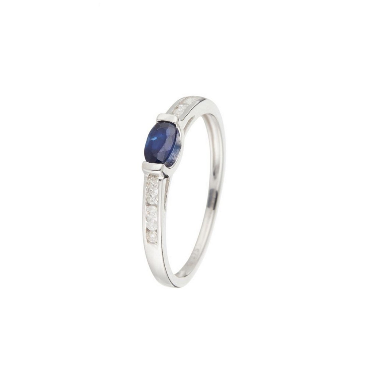 Bague Or Blanc Diamant et Saphir Bague "Ganma Saphir" Or blanc et Diamants
