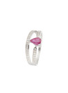 Bague Or Blanc Diamant et Rubis