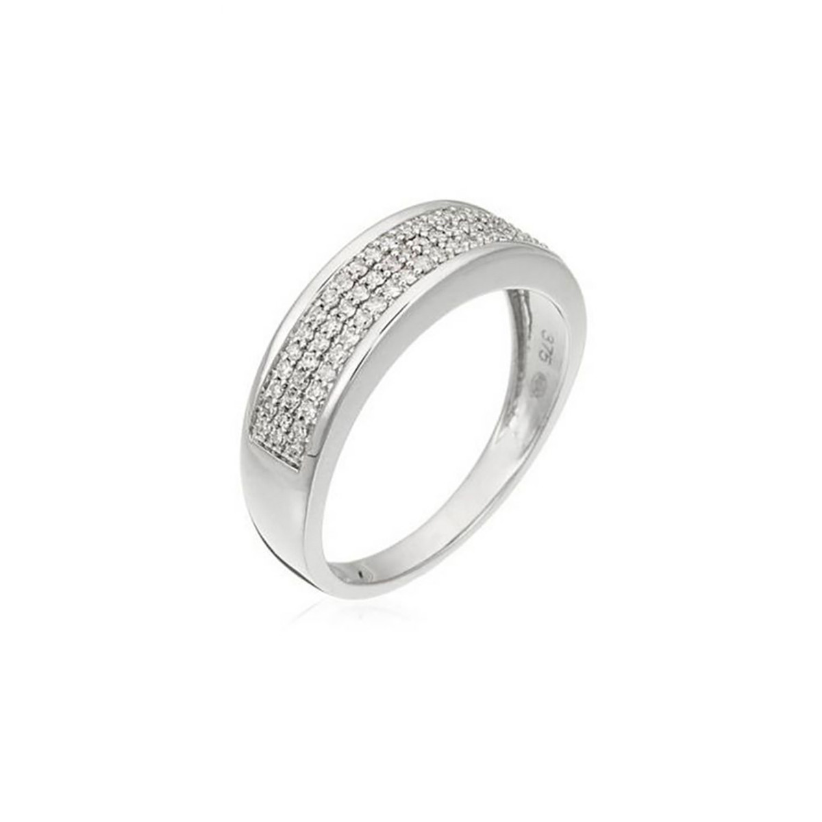 Bague Or Blanc et Diamant Bague "Joli tour" Or blanc et Diamants