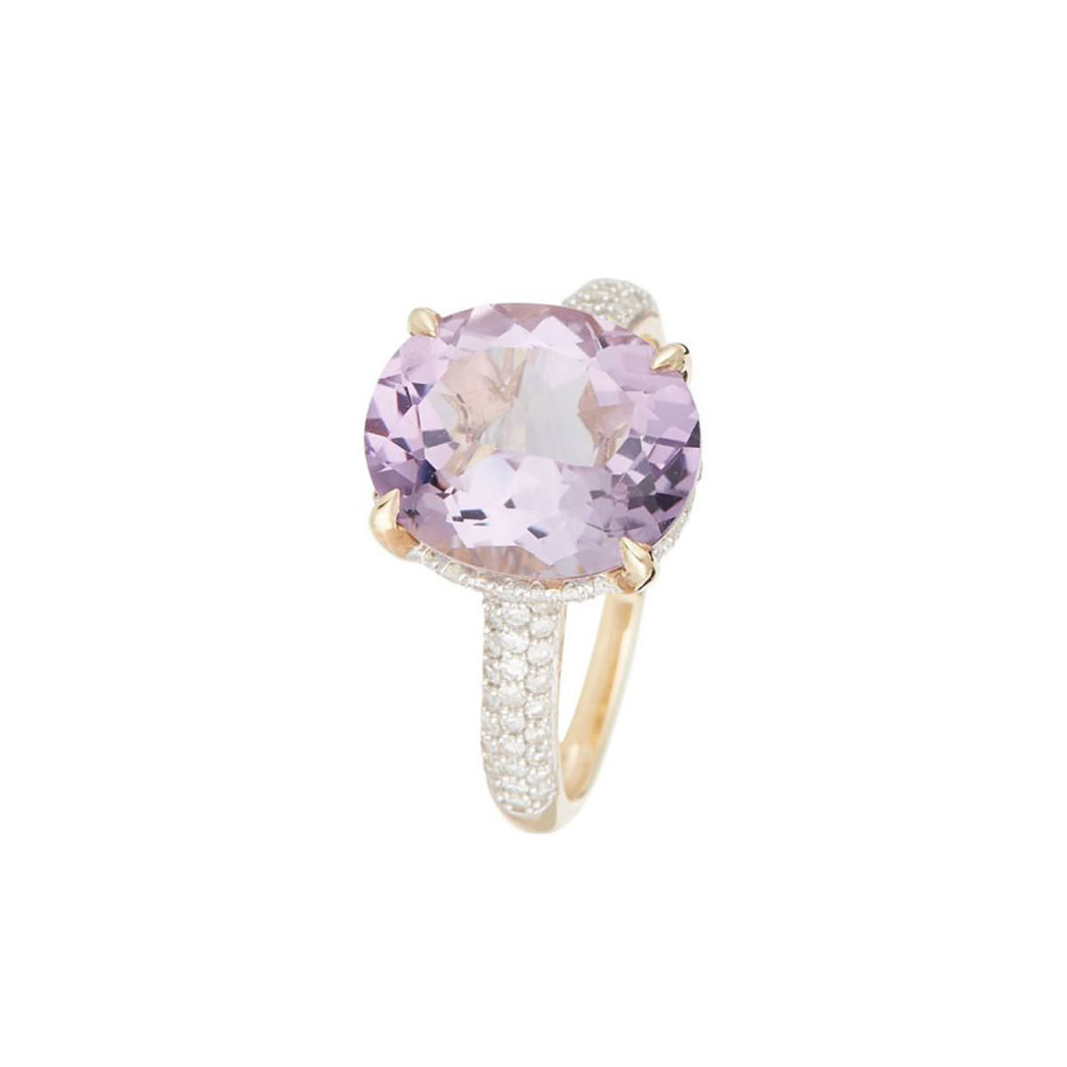 Bague "Amélia" Or jaune et Améthyste