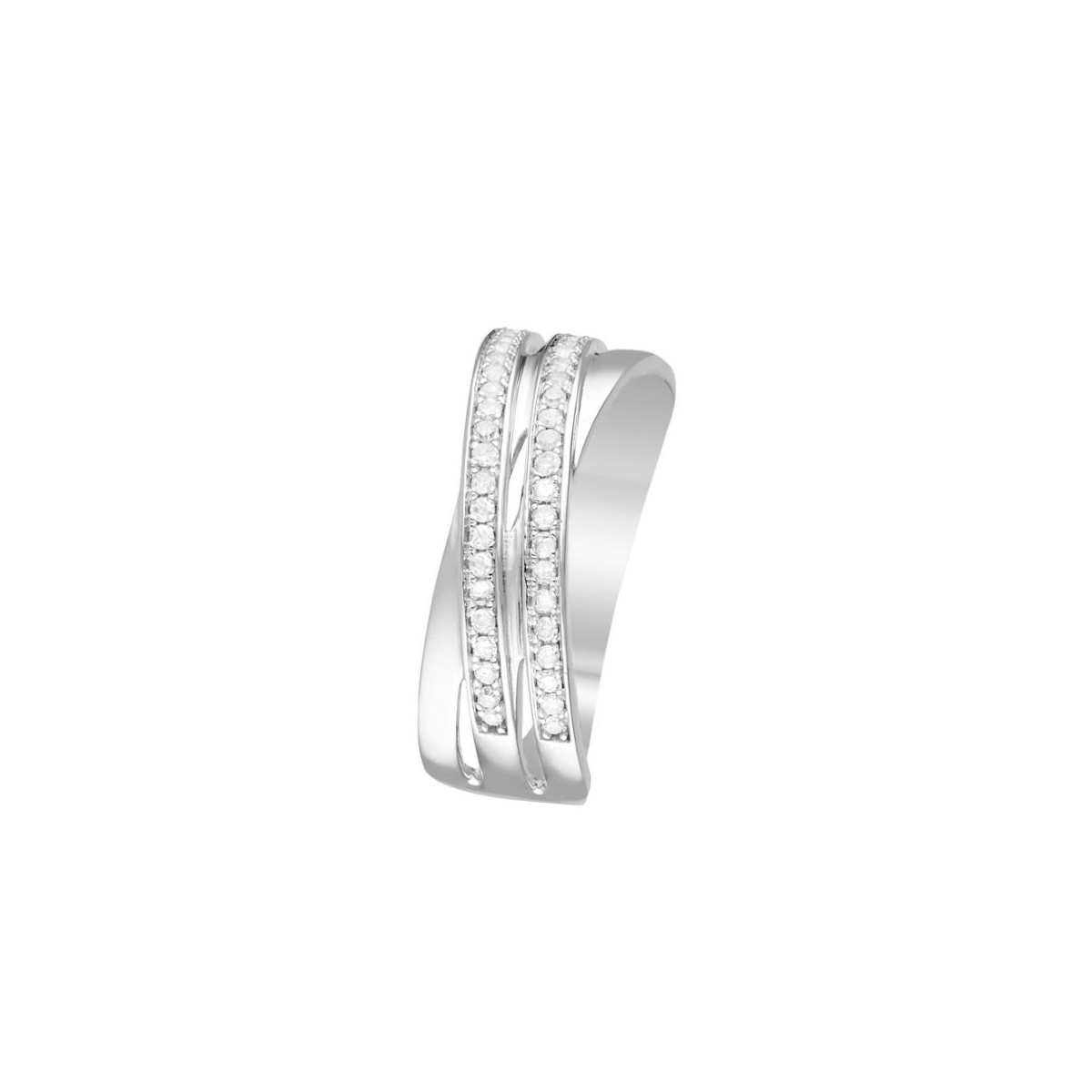 Bague Or Blanc et Diamant Bague "Mia" Or blanc et Diamants