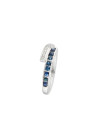 Bague Or Blanc Diamant et Saphir