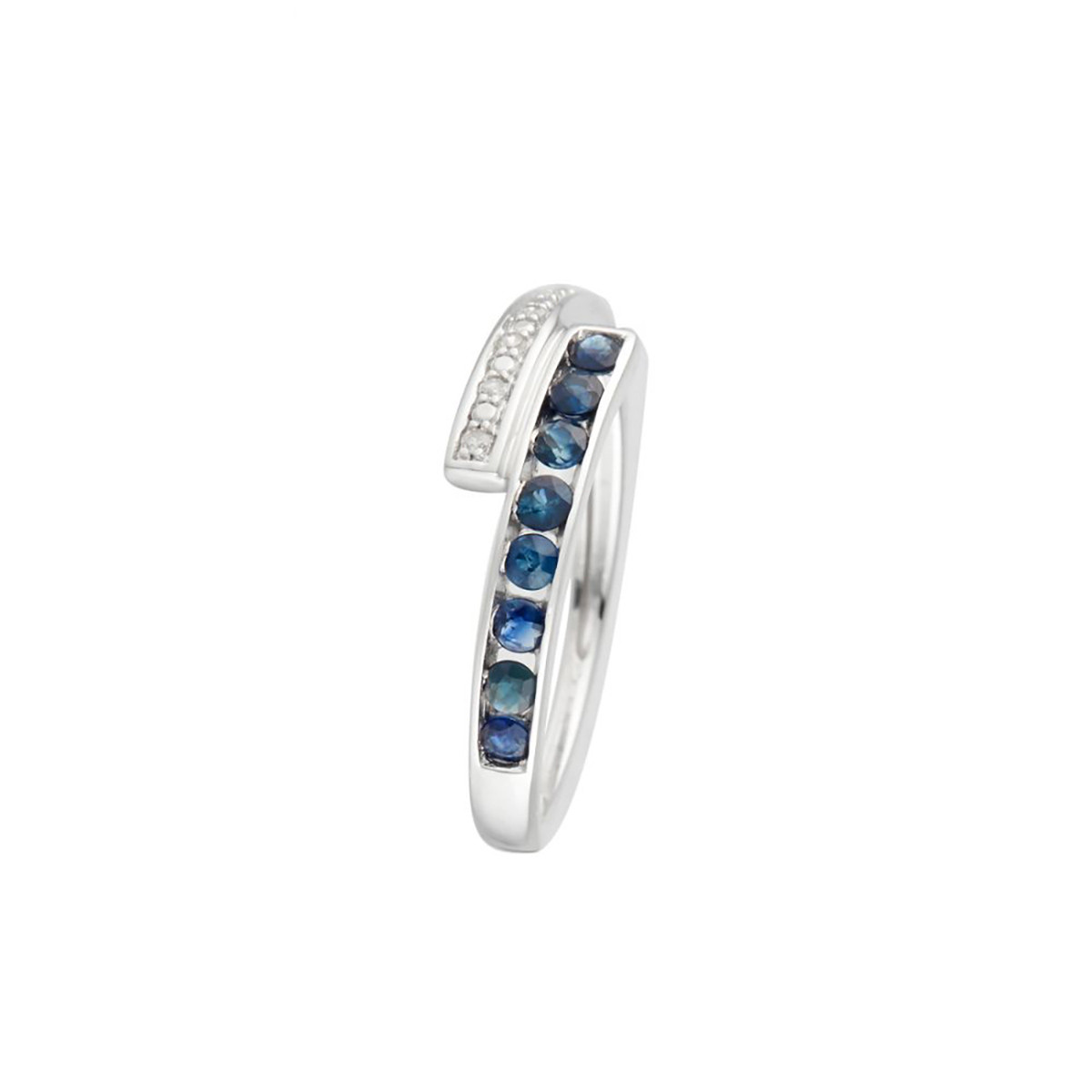 Bague "Eléa" Or blanc et Saphir