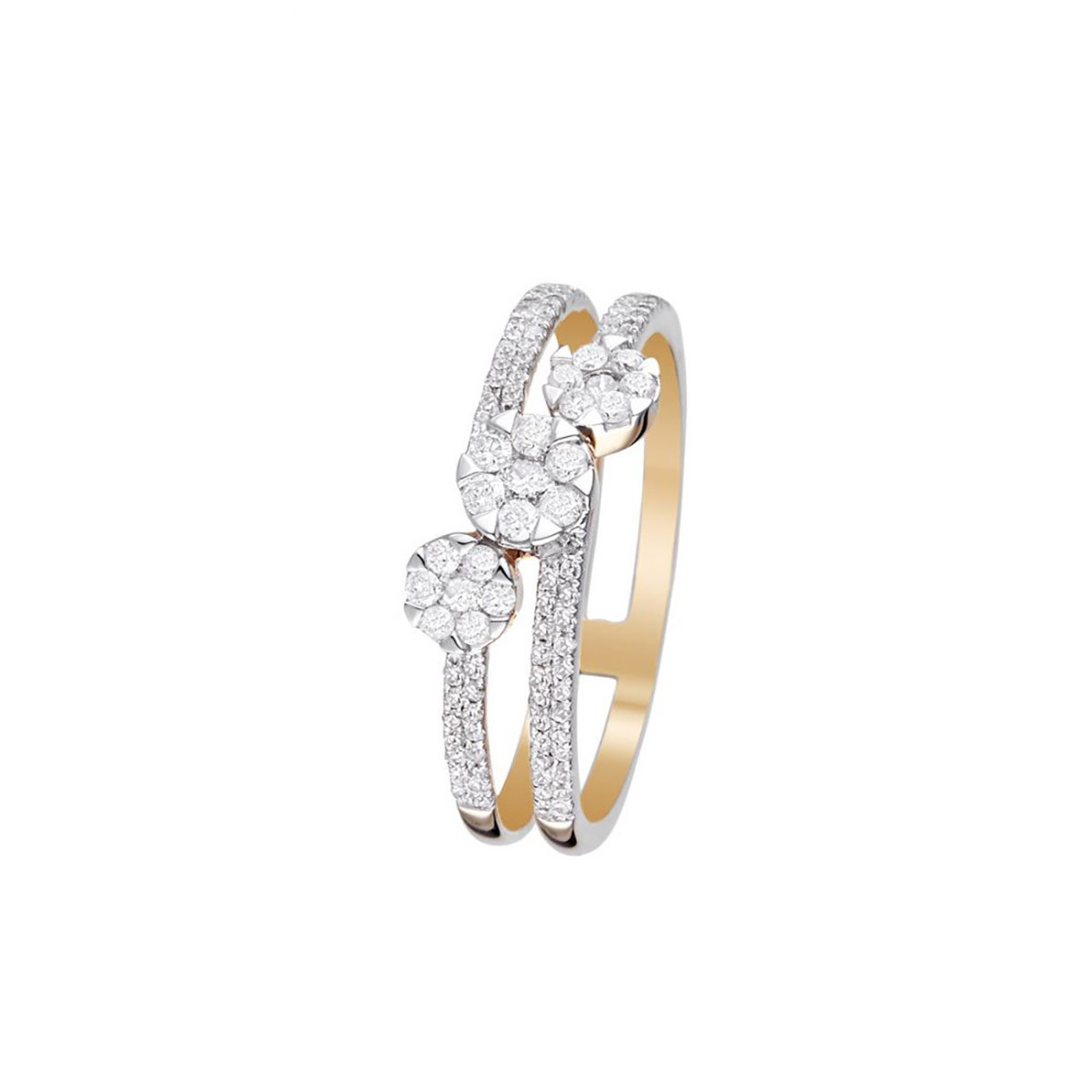 Bague Or Jaune et Diamant Bague " Delphine" Or jaune et Diamant