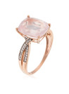 bague quartz diamant mariage