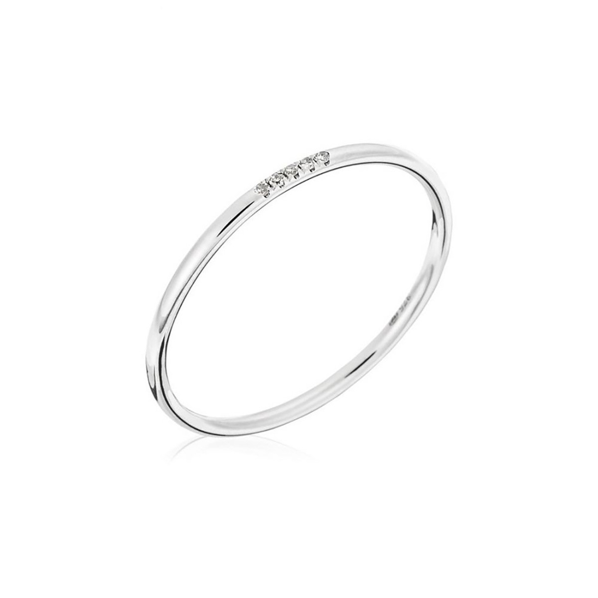 Bague Or Blanc et Diamant Bague "Destin Radieux" Or blanc et Diamant