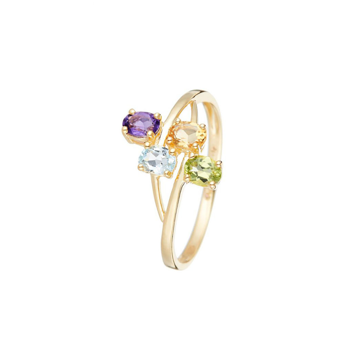 Bague Or Jaune et Pierres Précieuse Bague " Eustasie" Or jaune et Multipierres
