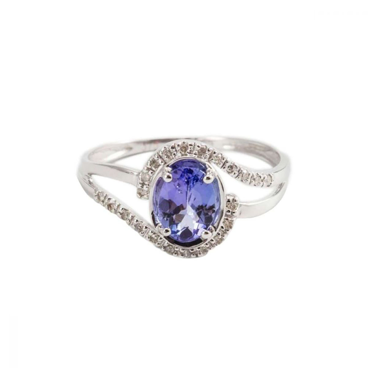 Bague Or Blanc Diamant et Tanzanite Bague "Marotiri Tanzanite" Or blanc et Diamants