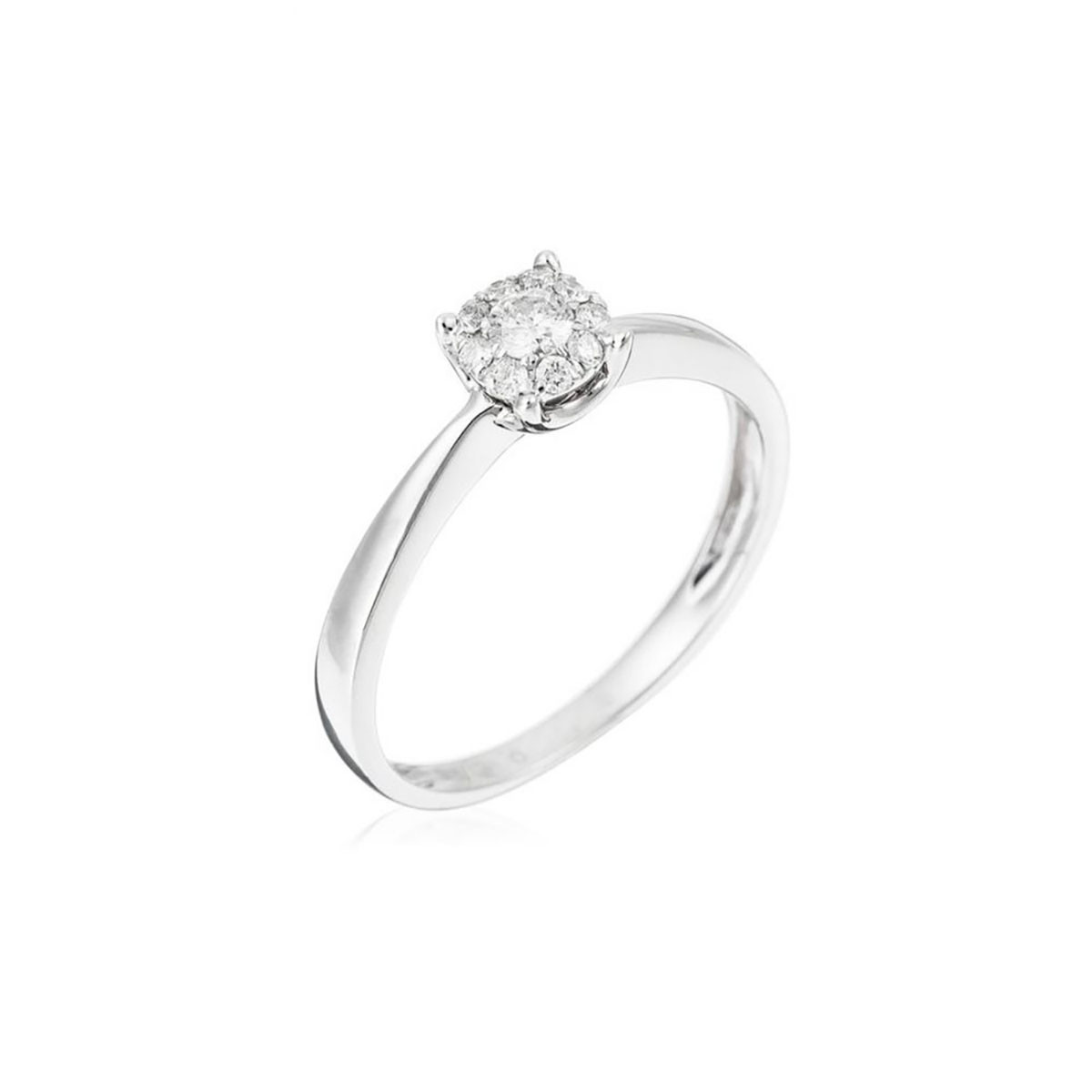 Bague Or Blanc et 10 Diamants Bague "Ariane Solaire" Or blanc et Diamant