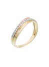 Bague Or Bicolore et 17 Diamants