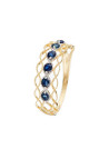 Bague Or Jaune 6 Saphir 0,38 carat