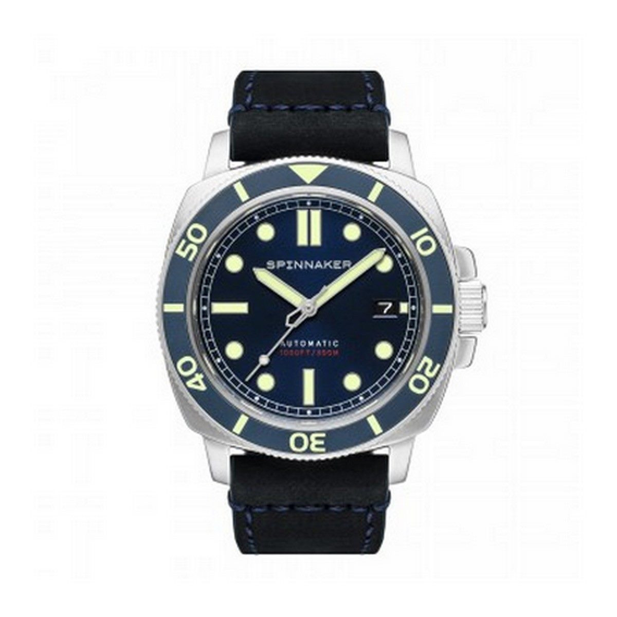 Montre Spinnaker HULL DIVER automatique - cadran et bracelet bleu