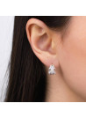 Boucles d'oreilles Or Jaune "MA PANTHÈRE" Diamants 1,03 carat et Saphir Bleu 0,07 carat