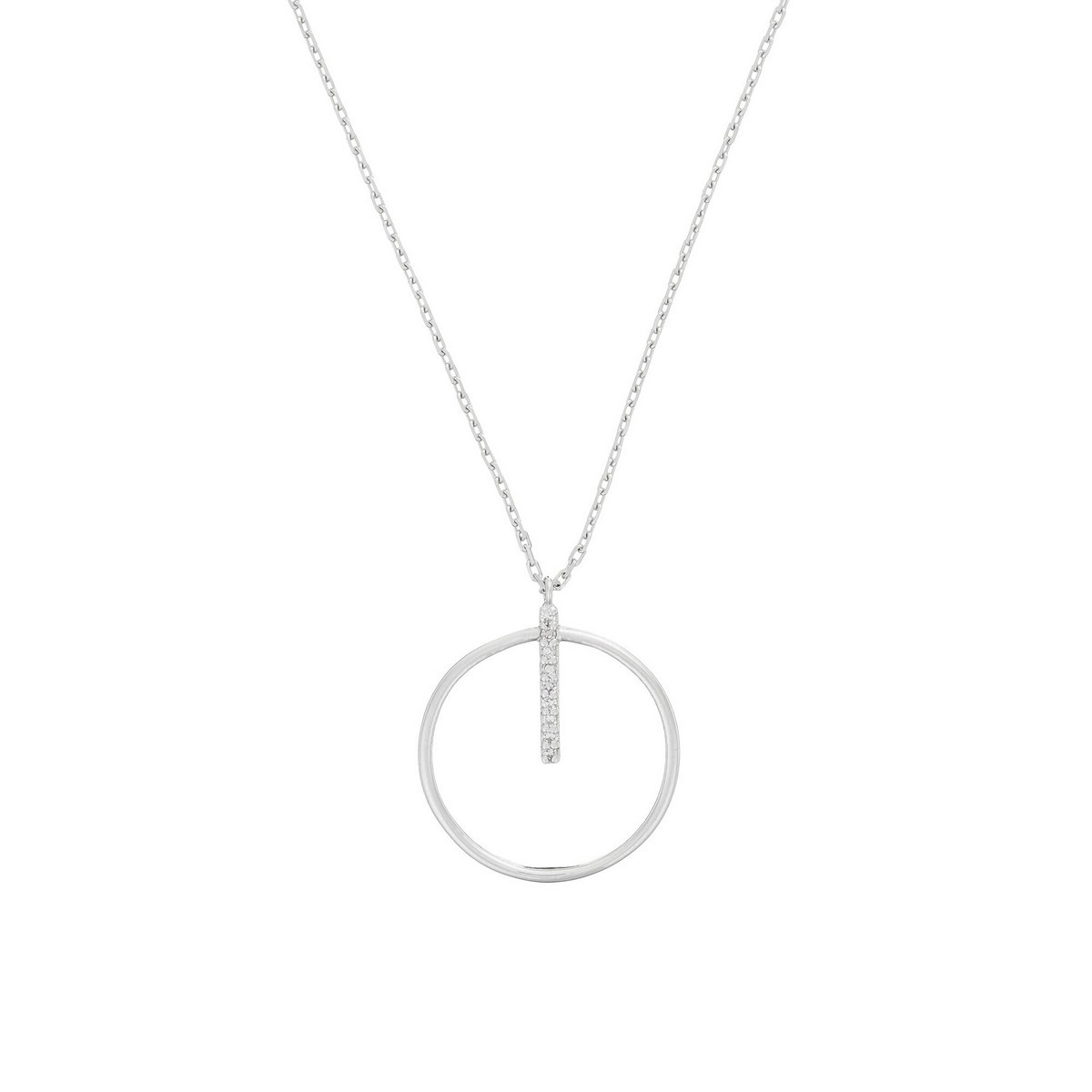 Collier Cercle prodigieux Or et Diamants Collier "Aimable" Or blanc et Diamant