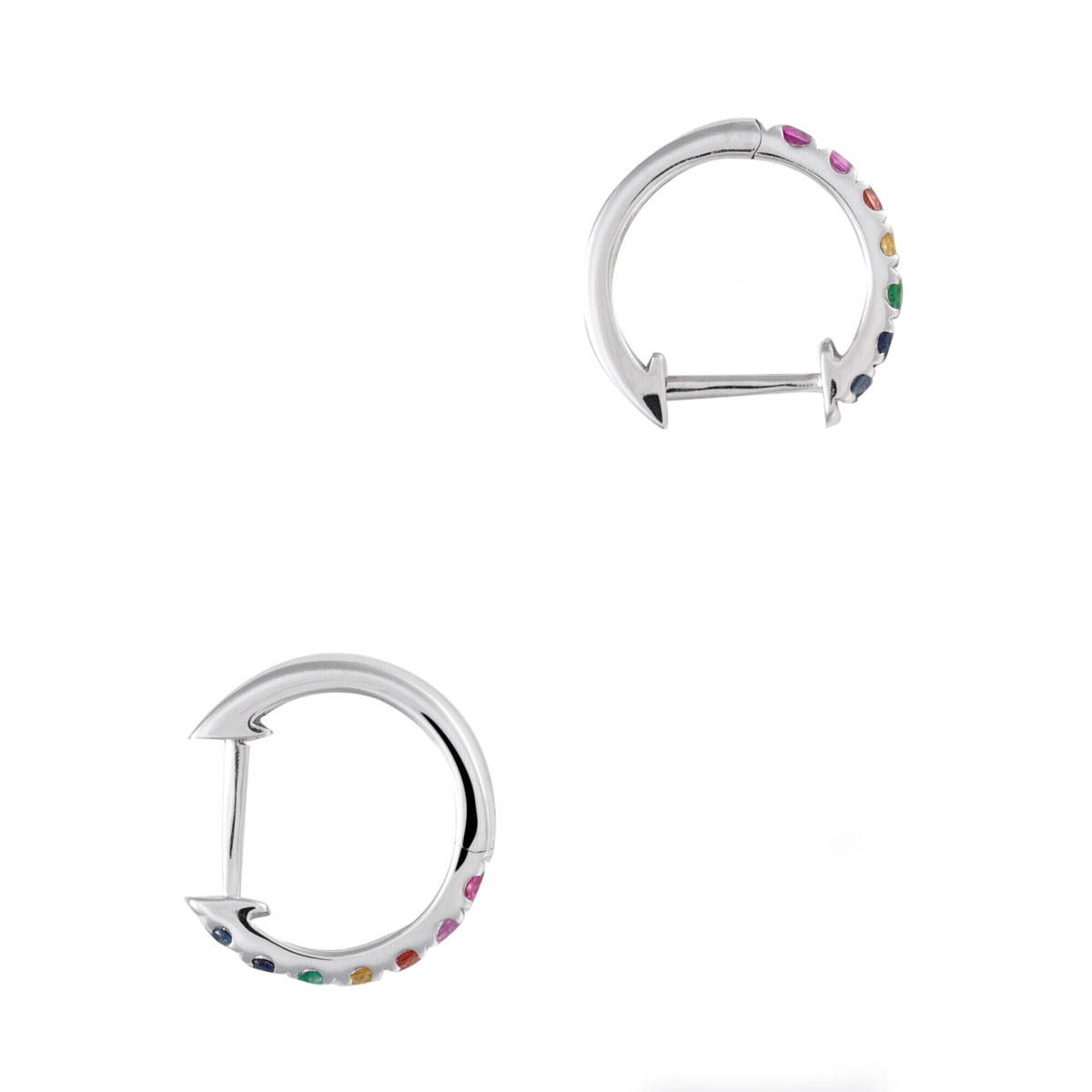 Boucles d'Oreilles Colorful Love Boucles d'oreilles "Mon Apaisante" Or blanc et Saphir