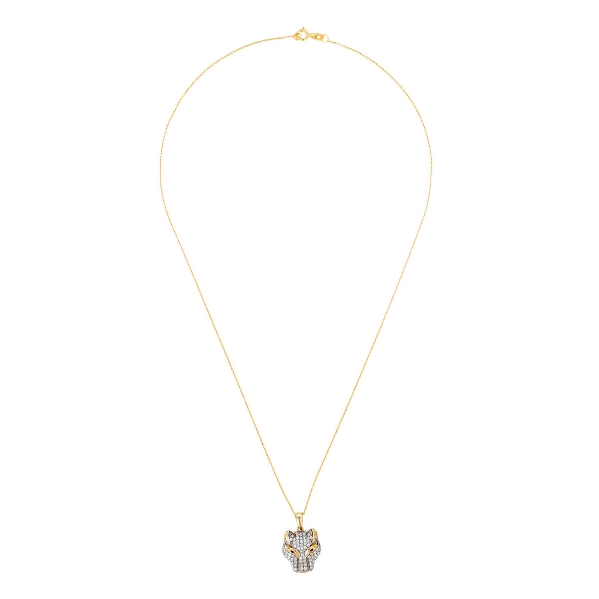 Pendentif panthére Or et Diamants Pendentif "Mélusina" Or jaune et Saphir