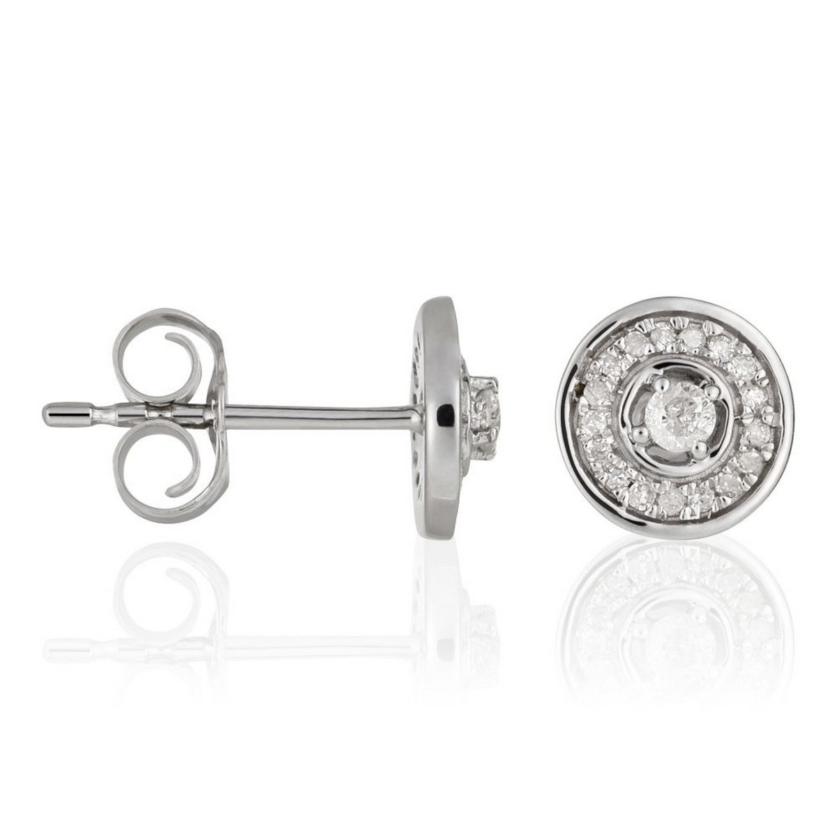 Boucles d'oreilles Or Blanc et Diamant Boucles d'oreilles "Ophélia" Or blanc et Diamant