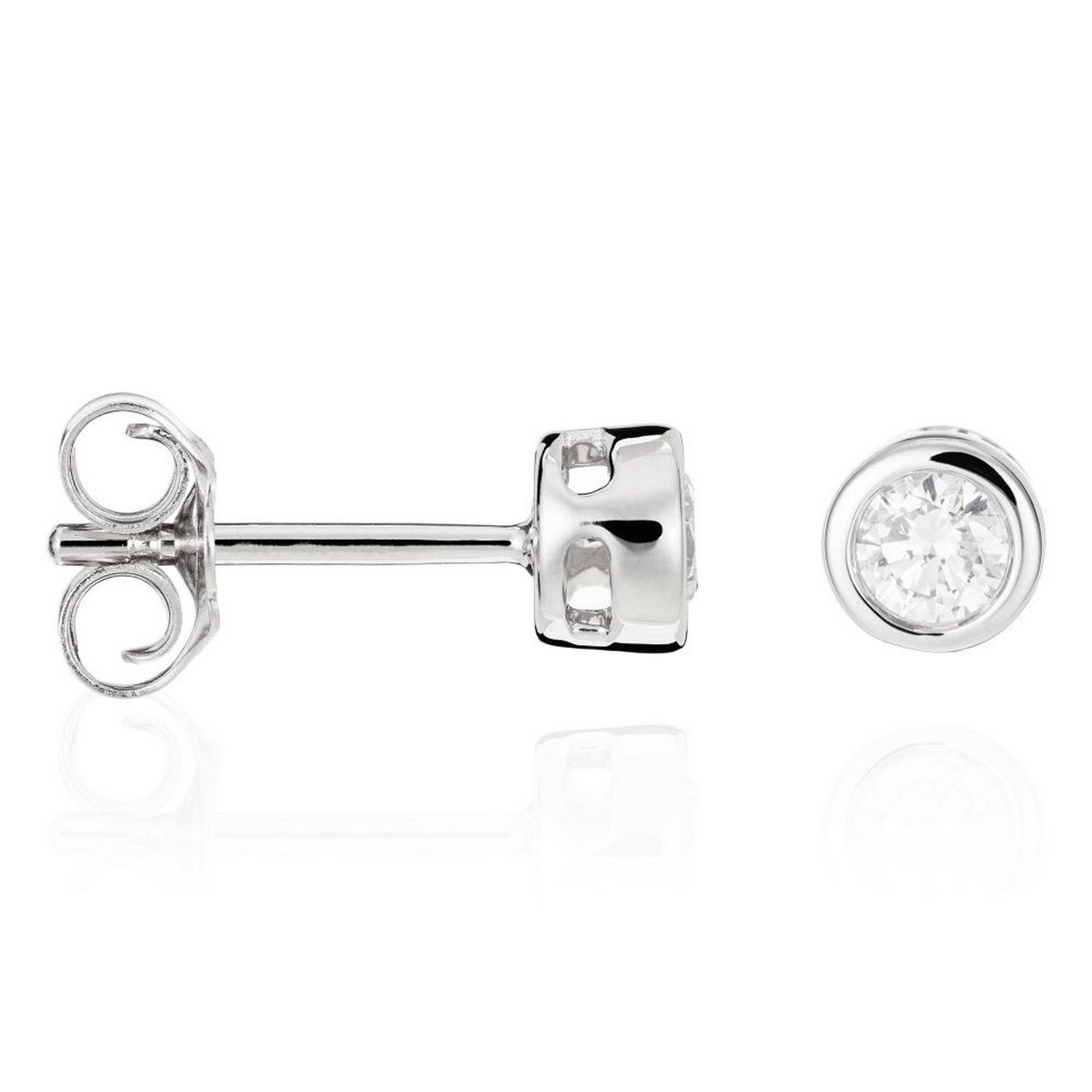 Boucles d'oreilles Or Blanc et Diamant Boucles d'oreilles Or Blanc et Diamants
