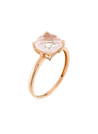 Bague Or Rose et Quartz