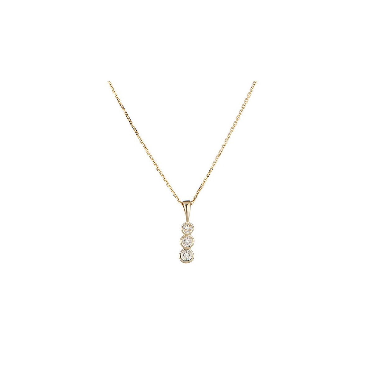 Pendentif Mini trilogy Or Jaune et Diamants Pendentif "Enclin Noble" Or jaune et Diamant