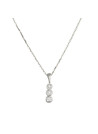 Pendentif Mini trilogy Or Blanc et Diamants