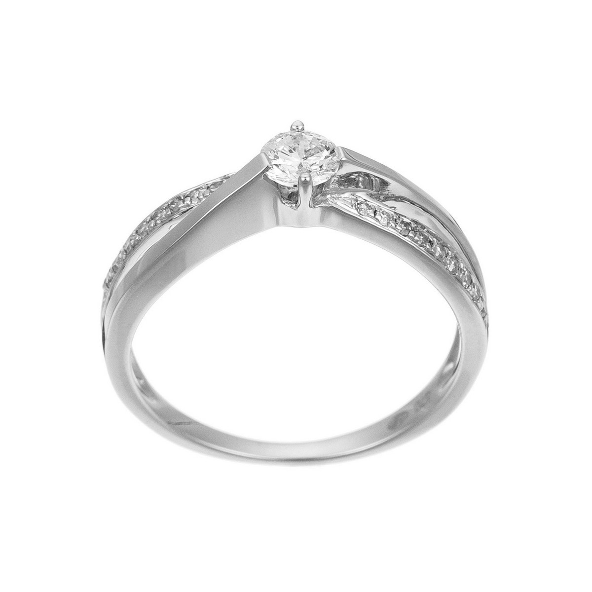 Solitaire Or Blanc et Diamants 0,27 carat "JOLI SOLITAIRE" Solitaire "Joli Solitaire" Or blanc et Diamants