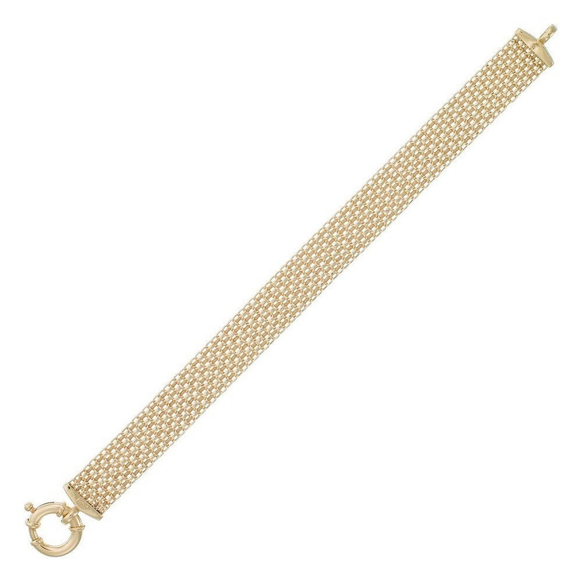 Bracelet maille calera fermoir bouée pour femme Bracelet "Valse" Or jaune