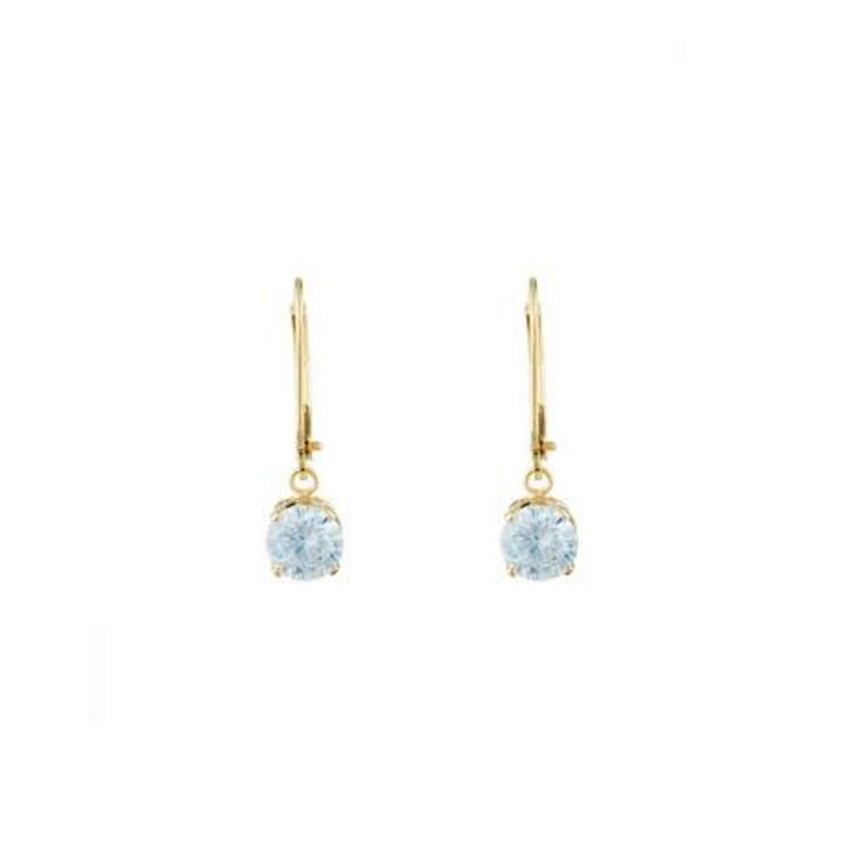 boucles d'oreilles avec topaze en or jaune pour femme Boucles d'oreilles Or jaune et pierres