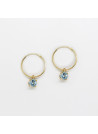 Boucles d'oreilles Or jaune 375/1000 et pierres