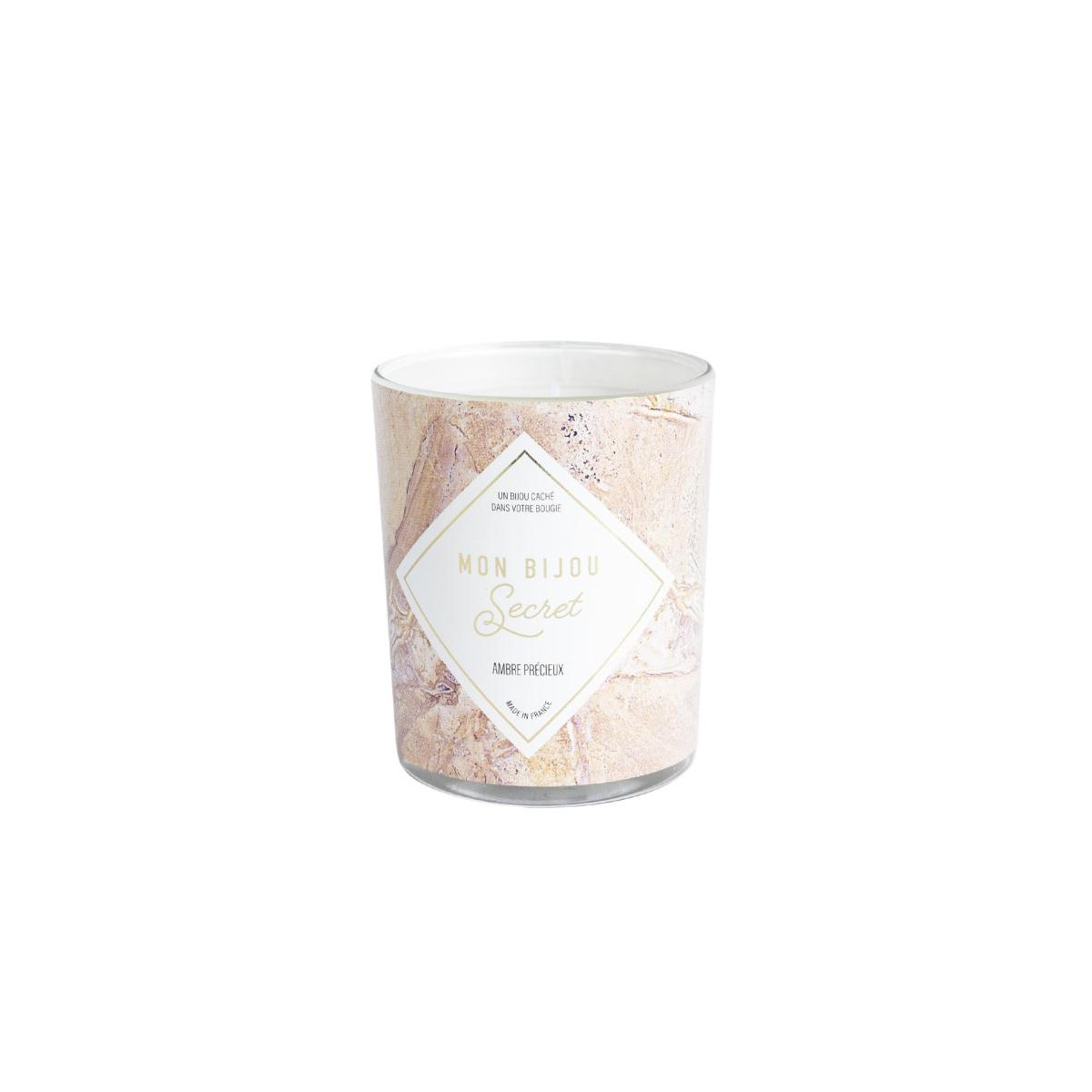 Bougie Bijou Collier argenté - Parfum Ambre d'orient - 40h Bougie Bijou Collier argenté - Parfum Ambre d'orient - 40h