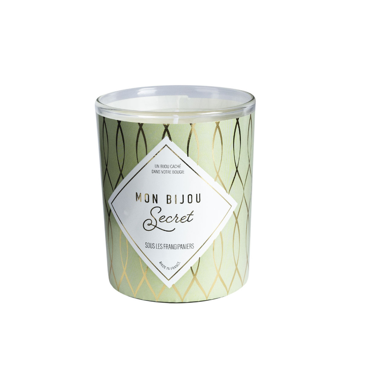Bougie Bijou Collier argenté - Parfum Sous les frangipaniers - 40h Bougie Bijou Collier argenté - Parfum Sous les frangipaniers - 40h