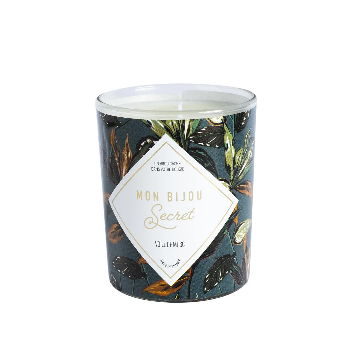 Bougie Bijou Bague Ajustable dorée - Parfum Voile de musc - 40h Bougie Bijou Bague Ajustable dorée - Parfum Voile de musc - 40h