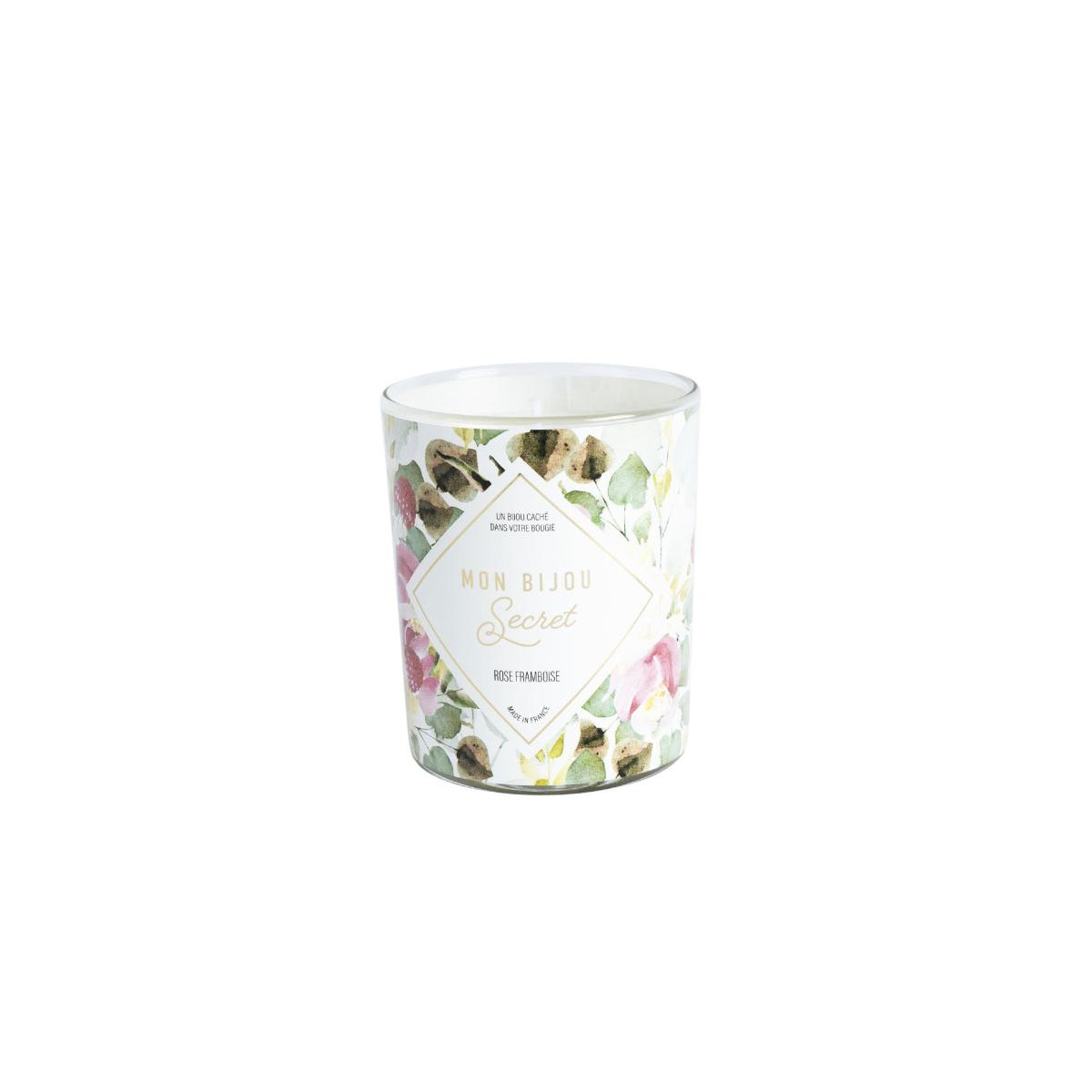 Bougie Bijou Bracelet doré - Parfum Rose Framboise - 40h