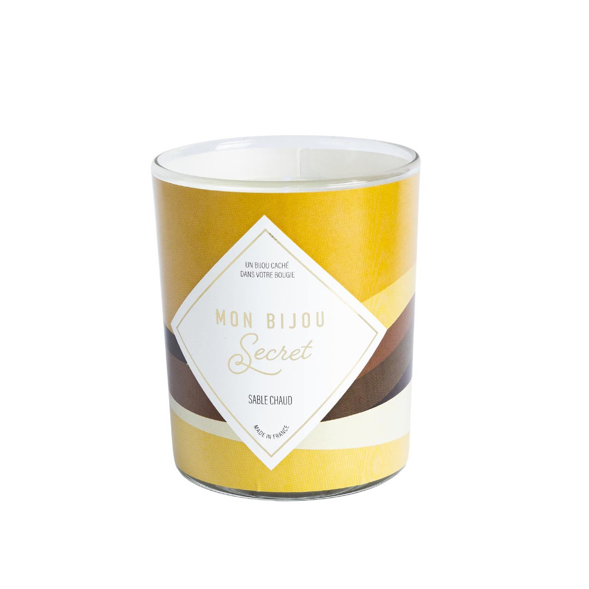 Bougie Bijou Bague Ajustable dorée - Parfum Sable chaud - 40h Bougie Bijou Bague Ajustable dorée - Parfum Sable chaud - 40h