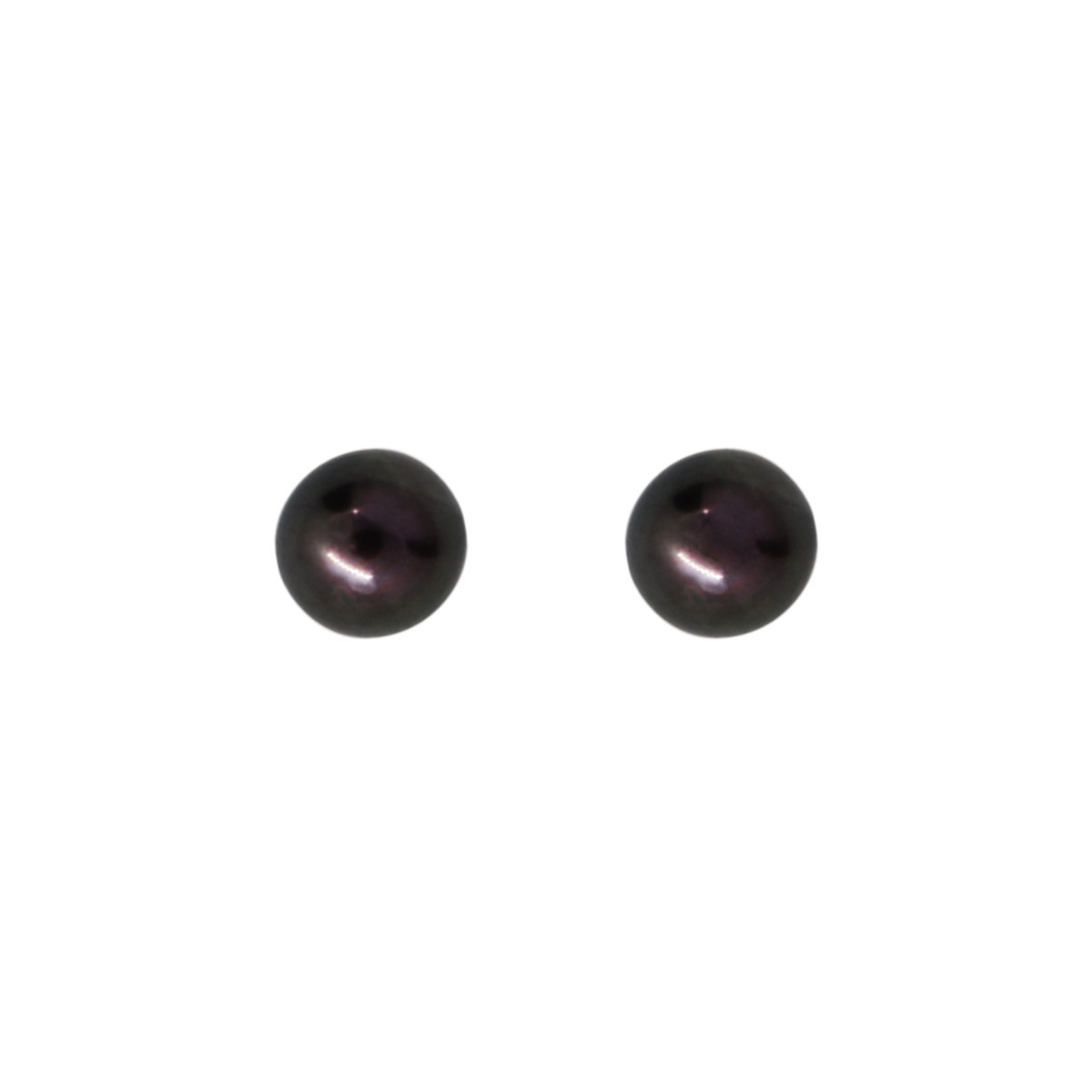 Boucles d'oreilles or blanc et perles de culture Noires "My Pearl" Boucles d'oreilles "Opalescent" Or blanc