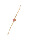 Bracelet doré et quartz rose fleur