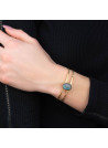 Bracelet doré et labradorite